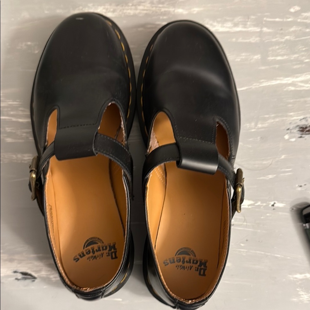 Dr. Martens Black Leather Cut-Out Shoes